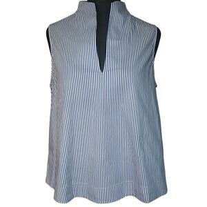 Tuckernuck Celeste Blue Stripe Sleeveless Top L